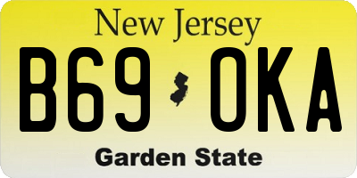NJ license plate B69OKA