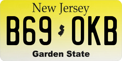 NJ license plate B69OKB