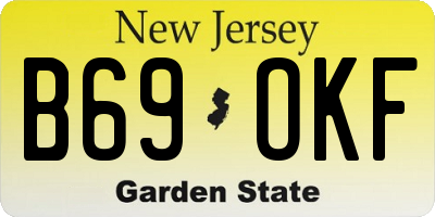NJ license plate B69OKF