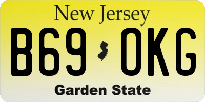 NJ license plate B69OKG