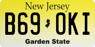 NJ license plate B69OKI
