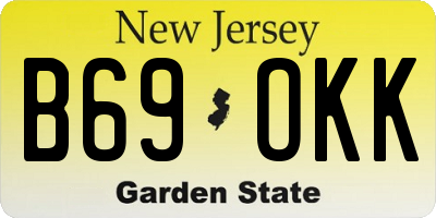 NJ license plate B69OKK