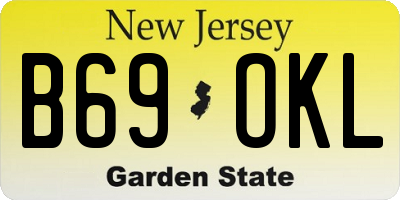NJ license plate B69OKL