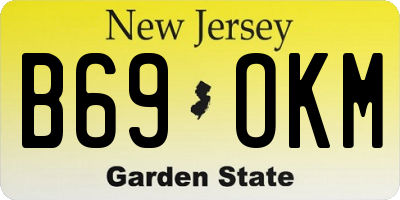 NJ license plate B69OKM