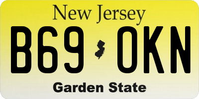 NJ license plate B69OKN