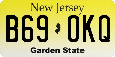 NJ license plate B69OKQ
