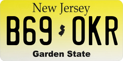 NJ license plate B69OKR