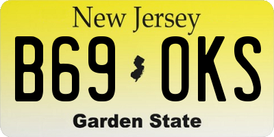 NJ license plate B69OKS