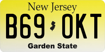 NJ license plate B69OKT