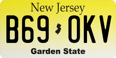 NJ license plate B69OKV