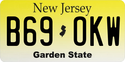 NJ license plate B69OKW
