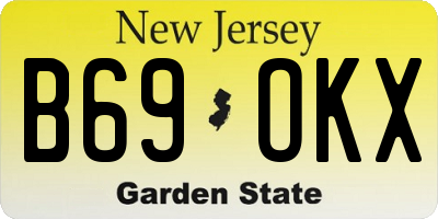 NJ license plate B69OKX