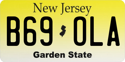 NJ license plate B69OLA