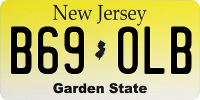 NJ license plate B69OLB