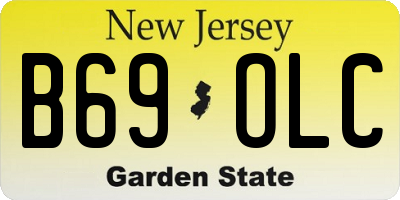 NJ license plate B69OLC