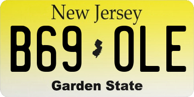 NJ license plate B69OLE