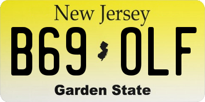 NJ license plate B69OLF