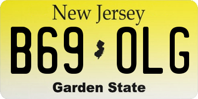 NJ license plate B69OLG