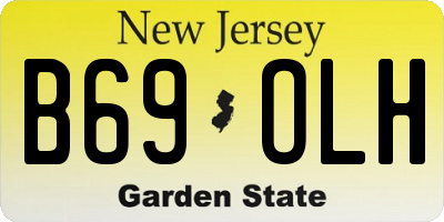NJ license plate B69OLH