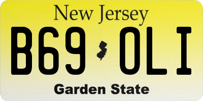NJ license plate B69OLI
