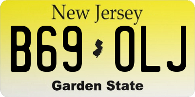 NJ license plate B69OLJ