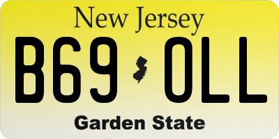 NJ license plate B69OLL
