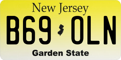 NJ license plate B69OLN