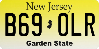 NJ license plate B69OLR