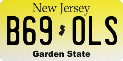 NJ license plate B69OLS