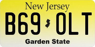 NJ license plate B69OLT