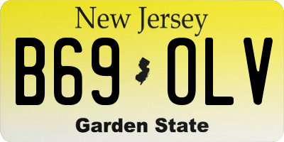 NJ license plate B69OLV