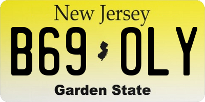 NJ license plate B69OLY