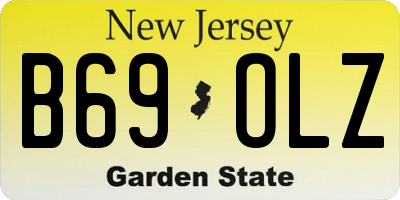 NJ license plate B69OLZ