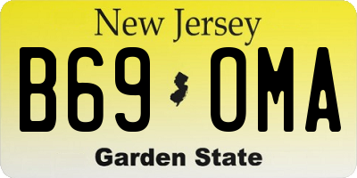 NJ license plate B69OMA