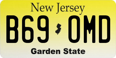 NJ license plate B69OMD