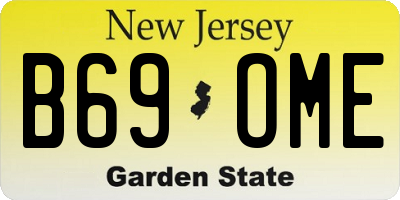 NJ license plate B69OME