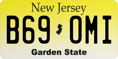 NJ license plate B69OMI