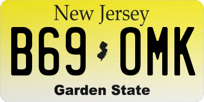 NJ license plate B69OMK