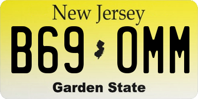 NJ license plate B69OMM