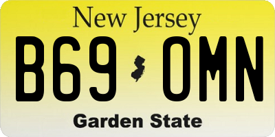 NJ license plate B69OMN