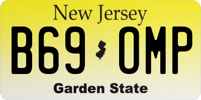 NJ license plate B69OMP