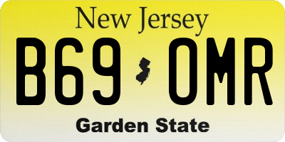 NJ license plate B69OMR