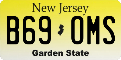 NJ license plate B69OMS