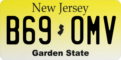 NJ license plate B69OMV