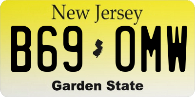 NJ license plate B69OMW