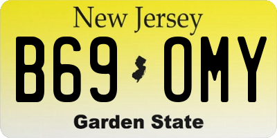 NJ license plate B69OMY