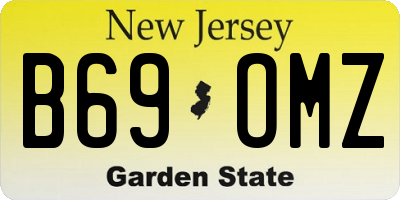 NJ license plate B69OMZ