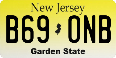 NJ license plate B69ONB