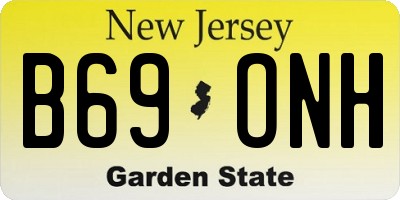 NJ license plate B69ONH