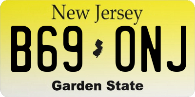 NJ license plate B69ONJ